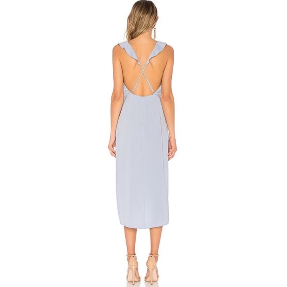 Revolve Superdown Pia Ruffle Midi Dress in Periwinkle - Picture 2 of 5